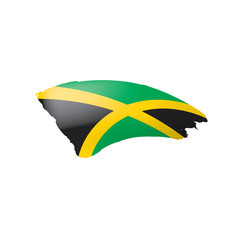 Jamaica flag, vector illustration on a white background.