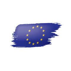 European union flag, vector illustration on a white background.