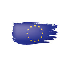 European union flag, vector illustration on a white background.