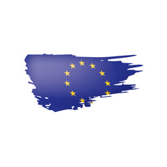 European union flag, vector illustration on a white background.