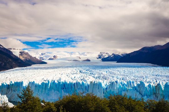 Perito Moreno glacier panoramic landscape in Patagonia, Argentina