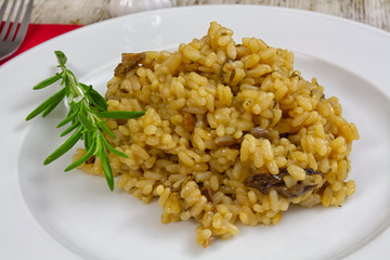 mushroom risotto