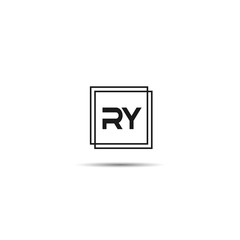 Initial Letter RY Logo Template Design
