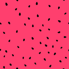 Vector seamless pattern with watermelon seeds