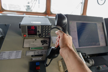 Navigational control panel and vhf radio