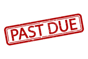 Past due stamp. Vector. Isolated.