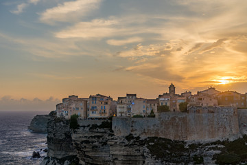 Coucher de soleil sur Bonifacio