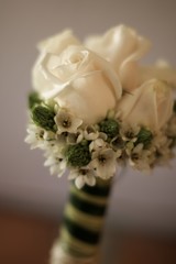 bouquet of white roses