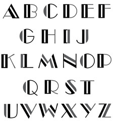 alphabet font vector