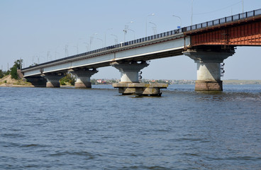Landscape of bridge over river
