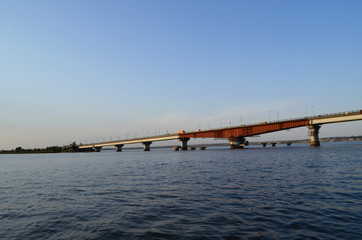 Landscape of bridge over river