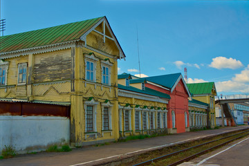The old railway station in the city of Ivanovo. Russia.