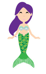 Vector Cartoon Mermaid
