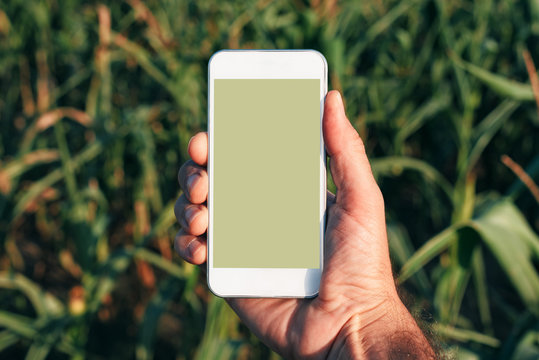 Agritech And Smart Farming, Mobile Phone App Mock Up Screen