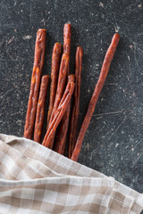 Sausage sticks snack.
