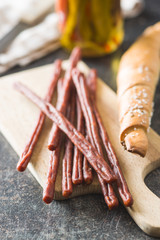Sausage sticks snack.
