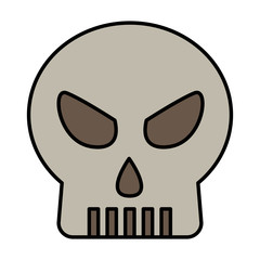 halloween skull isolated icon