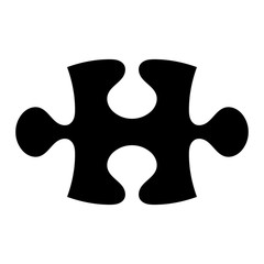 Puzzle black icon on a white background