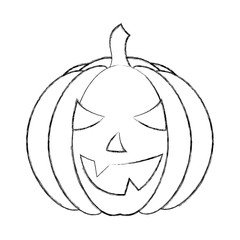halloween pumpkin with happy face cartoon