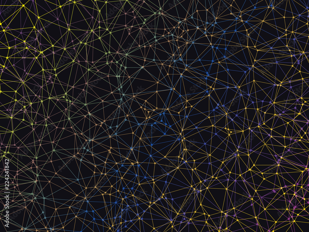 Aufkleber global network connections. abstract vector technology background