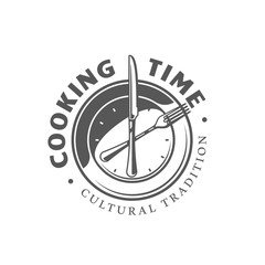 Cooking label isolated on white background