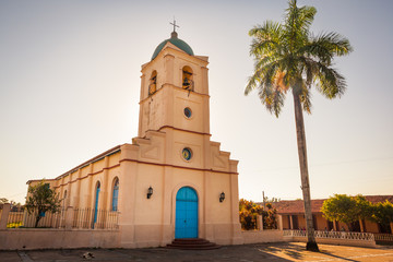 Fototapeta na wymiar The beautiful little church of Vinales, Cuba