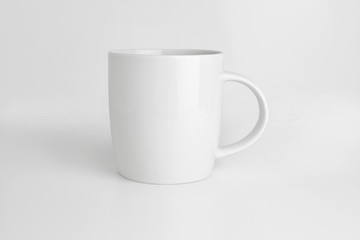 white mug on white background isolated with clipping path