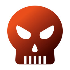 halloween skull isolated icon