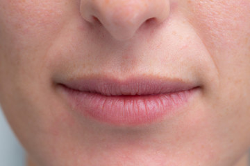 Natural lips of woman