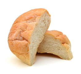 two half beads isolated on white background