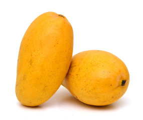 mangos on white background