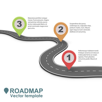 Abstract Business Roadmap Infographic