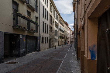 Fototapeta premium Villava, España, 21/09/2018 : View of the streets of Villava