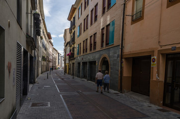 Villava, España, 21/09/2018 : View of the streets of Villava