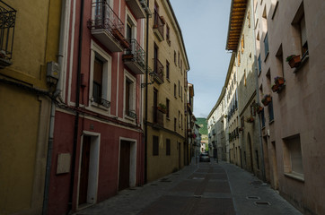 Fototapeta na wymiar Villava, España, 21/09/2018 : View of the streets of Villava