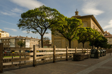 Villava, España, 21/09/2018 : View of the streets of Villava