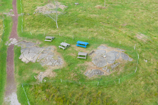 Picnic Bench, Aerial View.