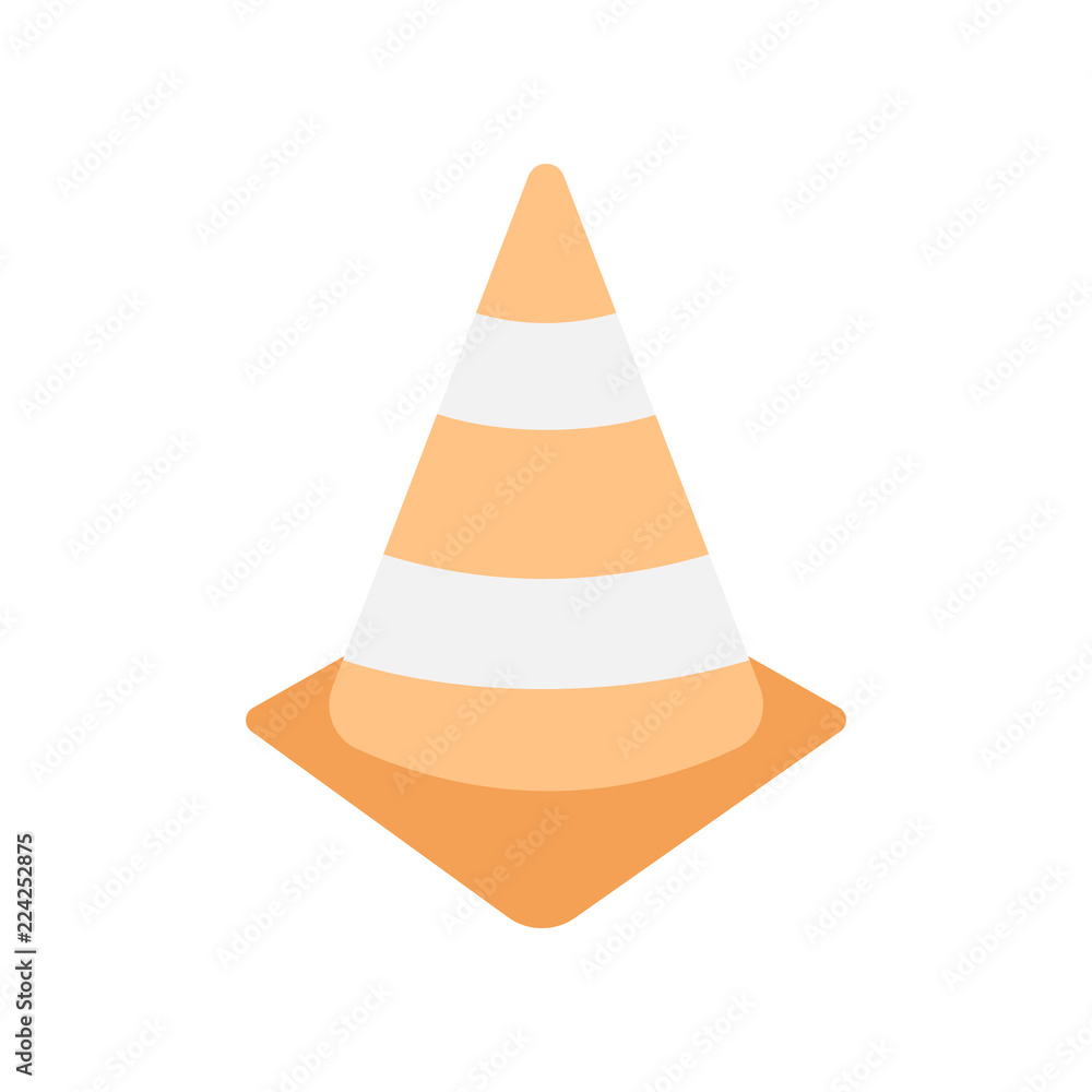 Aufkleber road cone colored icon. element of colored construction sign for mobile concept and web apps. color 