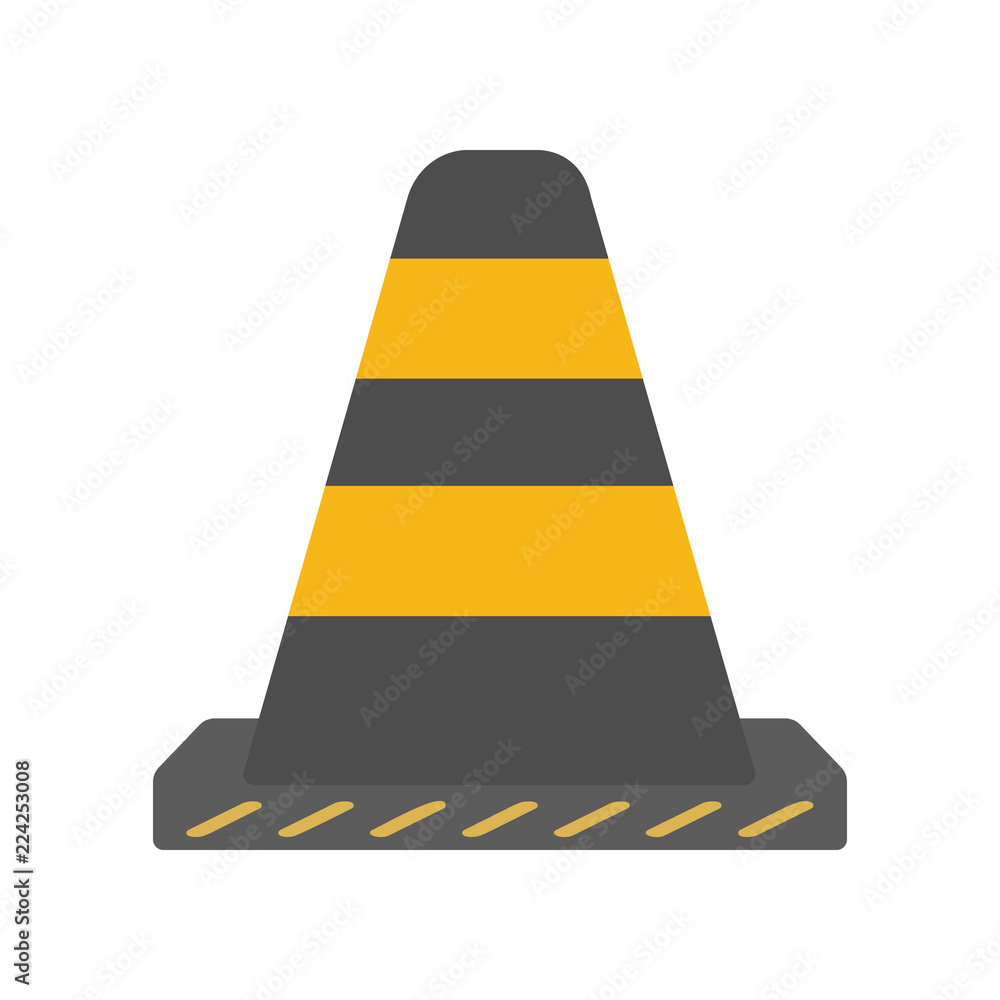 Poster road cone colored icon. element of colored construction sign for mobile concept and web apps. color 