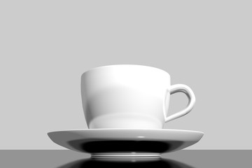 Coffee cup on a dark background