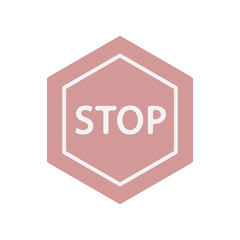stop sign colored icon. Element of colored construction sign for mobile concept and web apps. Color stop sign icon can be used for web and mobile