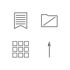 business simple outlined icons set