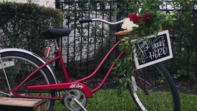 Ceremony Bike Decoration With The Words 