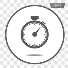 Stopwatch vector icon isolated on white background.