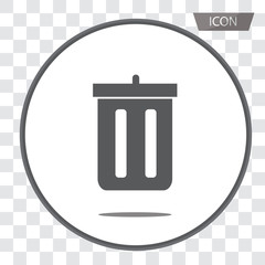 Trash icon vector isolated on white background.