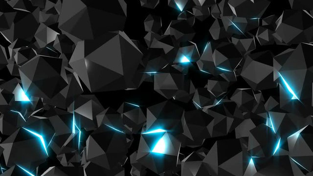 Glossy surface jewels with lights, 3d rendering computer generated backdrop
