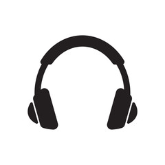 black headphones icon- vector illustration