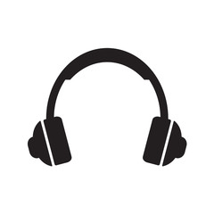 black headphones icon- vector illustration