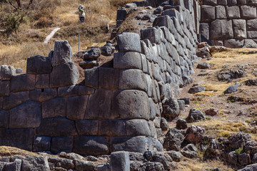 Archaeological field of Sacsayhuaman, Cusco, Peru