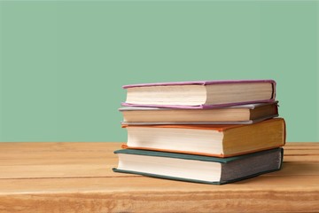 Books collection  isolated on  background.